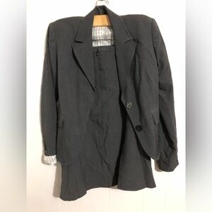 Women’s Gray Blazer Skirt Suit. Size 4.